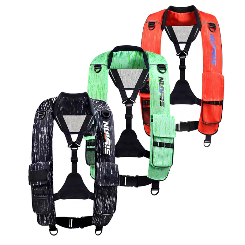 Fishing Vest Jacket - Nuovo giubbotto di salvataggio gonfiabile per