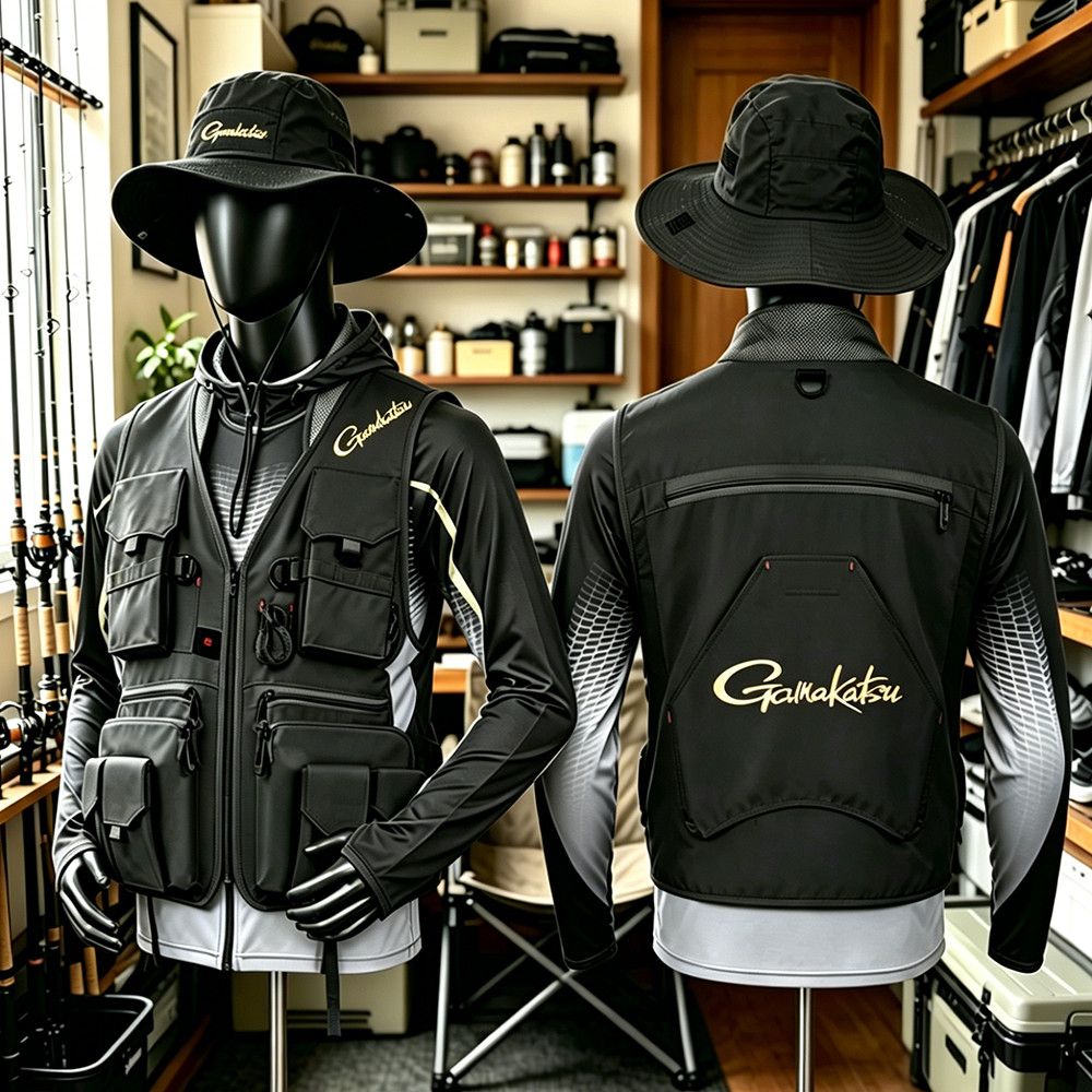 Fishing Vest Jacket - Gilet da Pesca Multitasche Gamakatsu per
